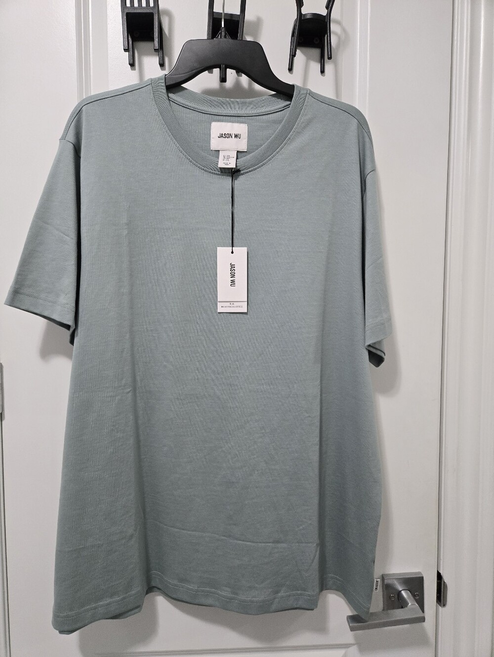Jason Wu Short Sleeve Crewneck Tee in Sage Green Size XXL
